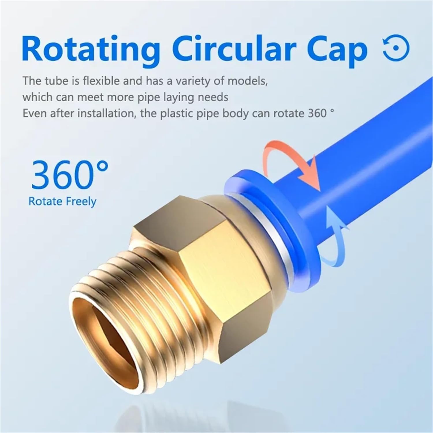 50Pcs PC Air Pneumatic Fitting 4mm 6mm 8mm 10mm 12mm Thread 1/4 1/2 1/8 3/8 Hose Fitting Tube Push Pressure 4-M5 6-M5(PC10-04)