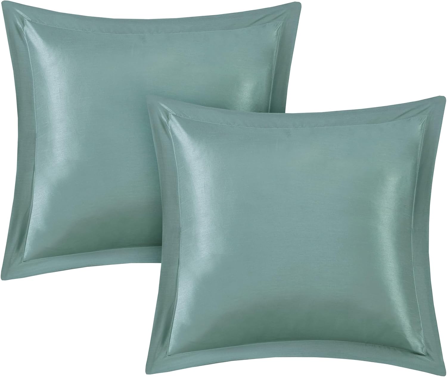 Madison Park 24 Piece Faux Silk Paisley Queen Comforter Set with Matching Curtains, Down Alternative Hypoallergenic - Teal, Queen (90 in x 90 in)