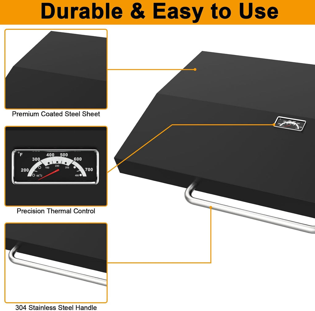 Hinged Lid for Blackstone 36 Inch Griddle Hard Cover Lid for 36 Inch Blackstone Griddle Lid 1554 1825 1836 2149 1984 1565 2151 1863 1866 2122 2177 1841 for Blackstone Lid Hinge Kit with Handle