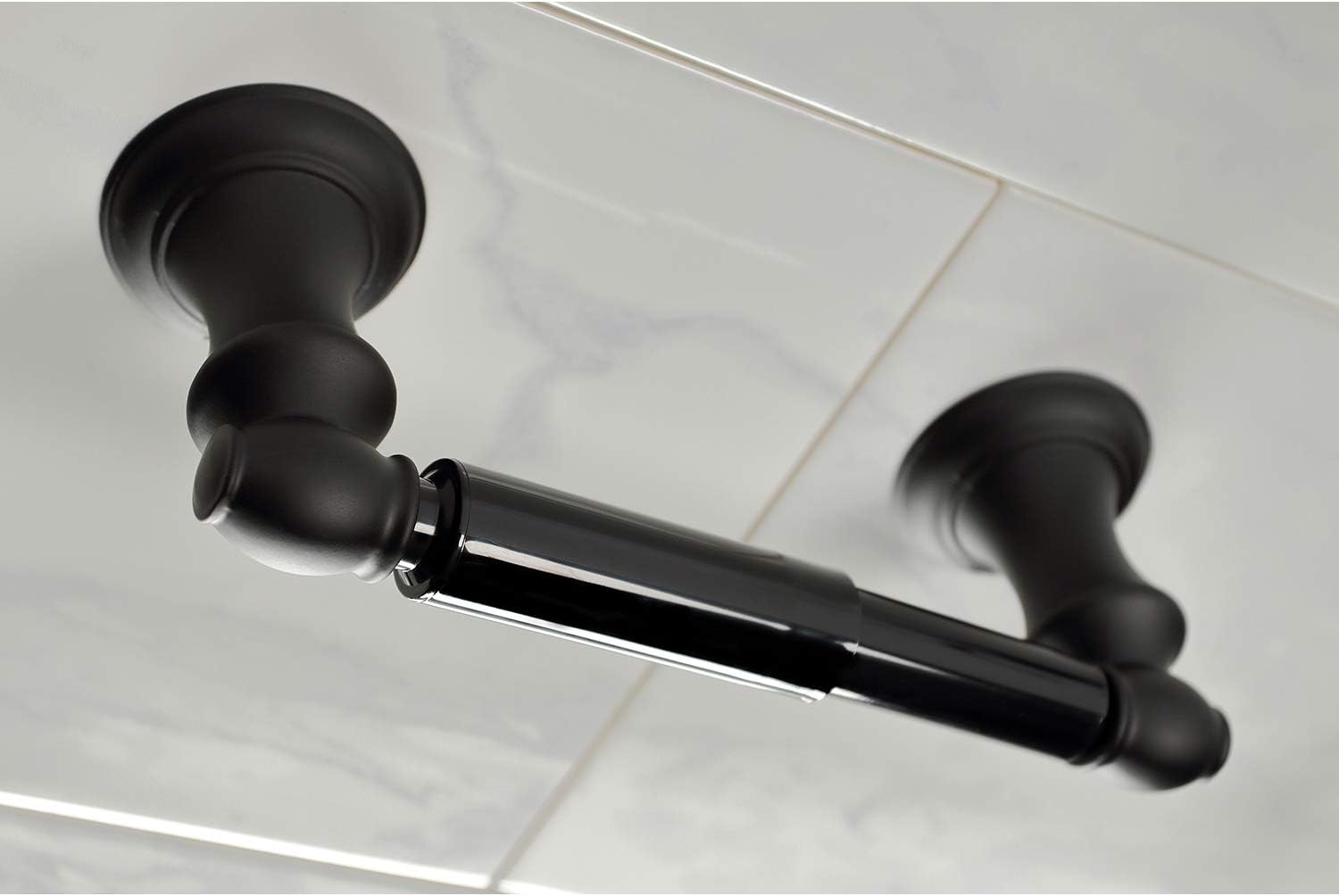 Kingston Brass BAHK2612478K Provence 5-Piece 18-Inch and 24-Inch Towel Bars Bathroom Accessory Set in Matte Black
