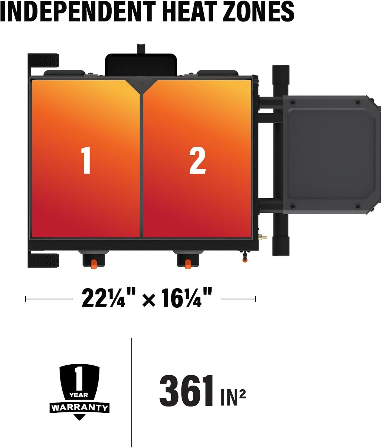 Blackstone 2401 Iron Forged 22' Griddle with Flexfold Legs, Powder Coated Steel, Black