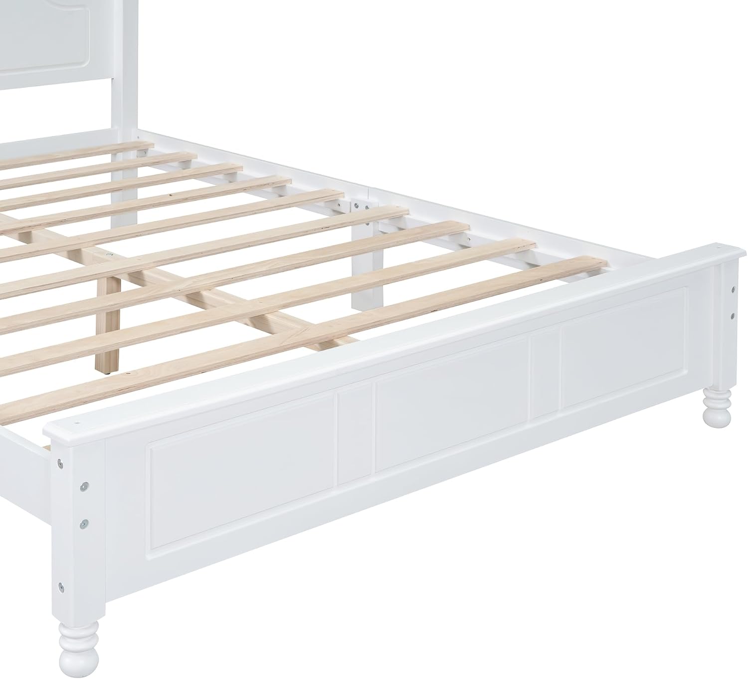 Harper & Bright Designs Bedroom Set Furniture, 3-Pieces Bedroom Sets, Queen Size Wood Platform Bed and 2 Nightstands, White