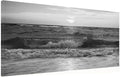 Large Modern Black and White Ocean Beach Sea Waves Canvas Wall Art Framed Artwork for Bedroom Living Room Office Wall Decor-58'x29'inch