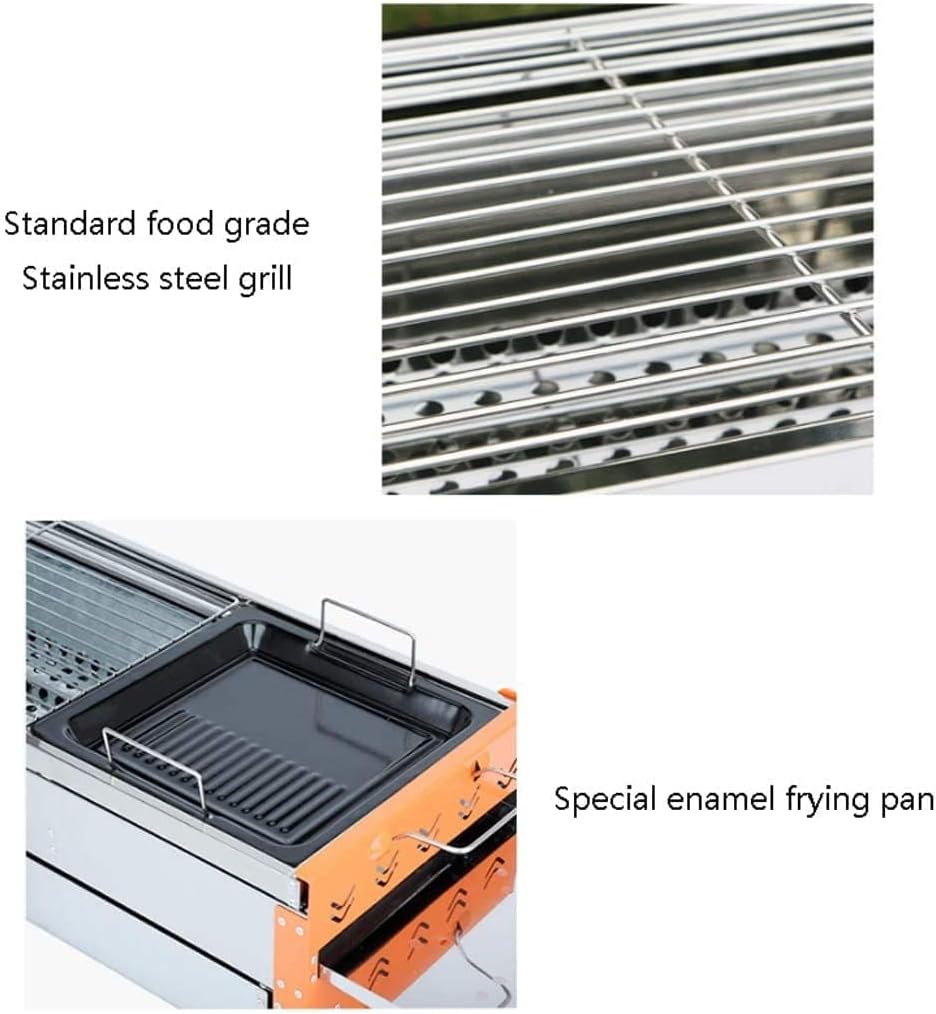 Bbq Grill Charcoal Grill Charcoal Stove Portable Barbecue Grill Stainless Steel Charcoal Grill Folding Grill Tabletop Outdoor Barbecue Grill Charcoal Griddle