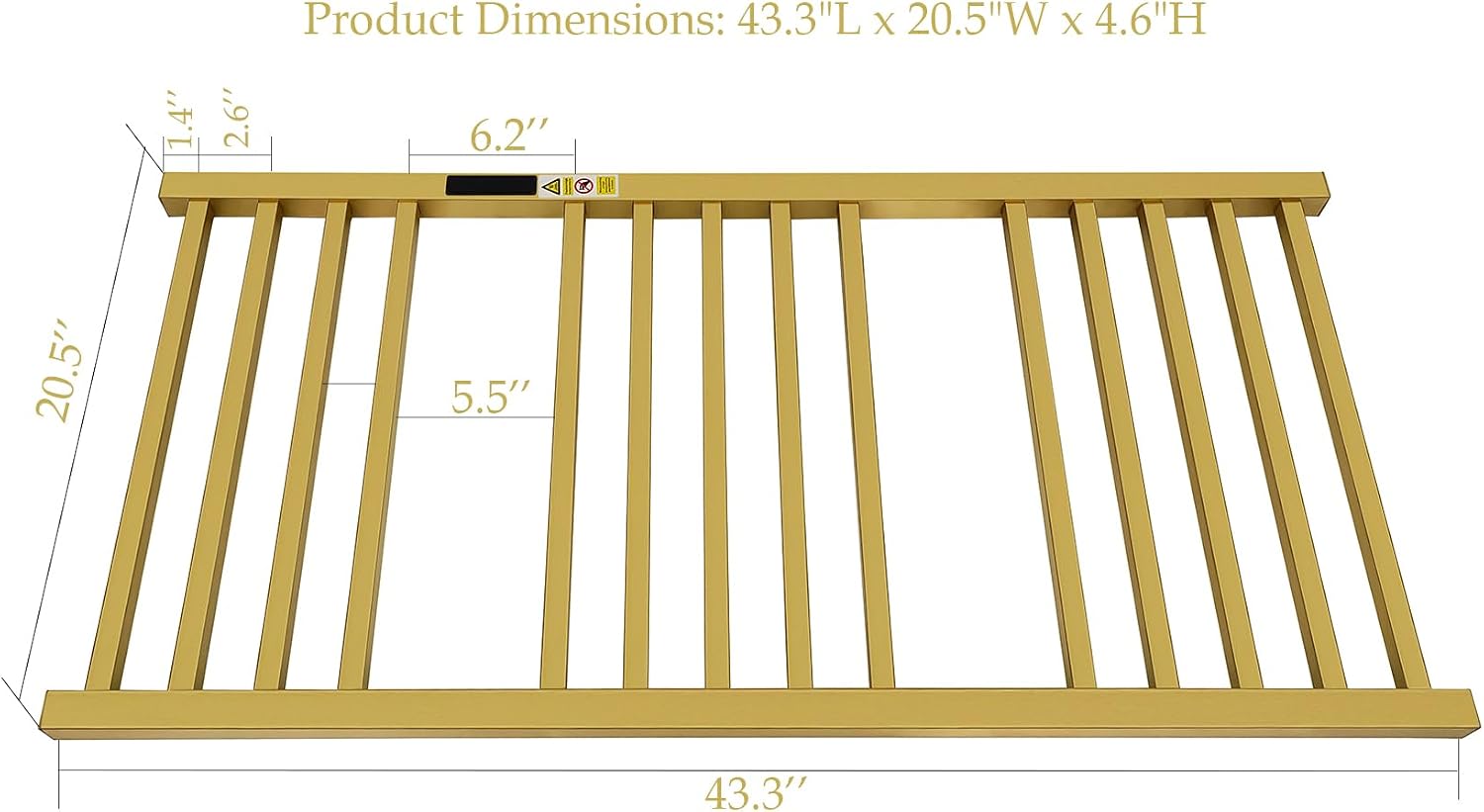 Luxury Heated Towel Rack Wall Mounted Towel Warmers, 14 Bars Towel Warmer Rack for Bathroom with Timer & Temperature Multi-Level Adjustable, Hardwired and Plug-in Compatible (Brushed Gold)
