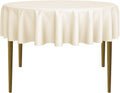 Lann's Linens - 20 Premium 70' Round Tablecloths for Wedding/Banquet/Restaurant - Polyester Fabric Table Cloths - Ivory