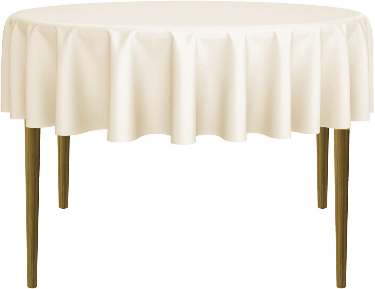 Lann's Linens - 20 Premium 70' Round Tablecloths for Wedding/Banquet/Restaurant - Polyester Fabric Table Cloths - Ivory