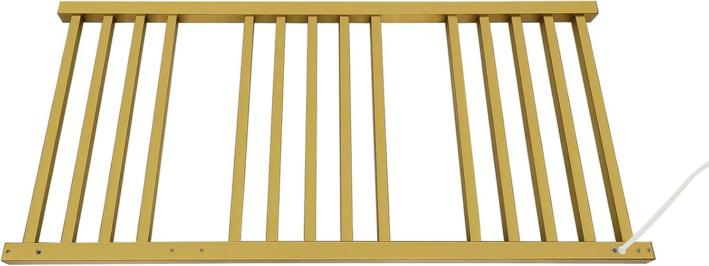 Luxury Heated Towel Rack Wall Mounted Towel Warmers, 14 Bars Towel Warmer Rack for Bathroom with Timer & Temperature Multi-Level Adjustable, Hardwired and Plug-in Compatible (Brushed Gold)
