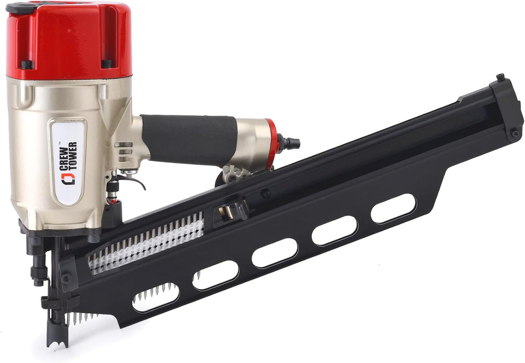 21 Degree Framing Nailer for Contractors - Pneumatic Nail Gun 2 Inch to 3-1/4 Inch for Framing, Sheathing and Roofing - Lightweight 8.6 lbs with Tool-Free Depth Adjustment - SRN9021