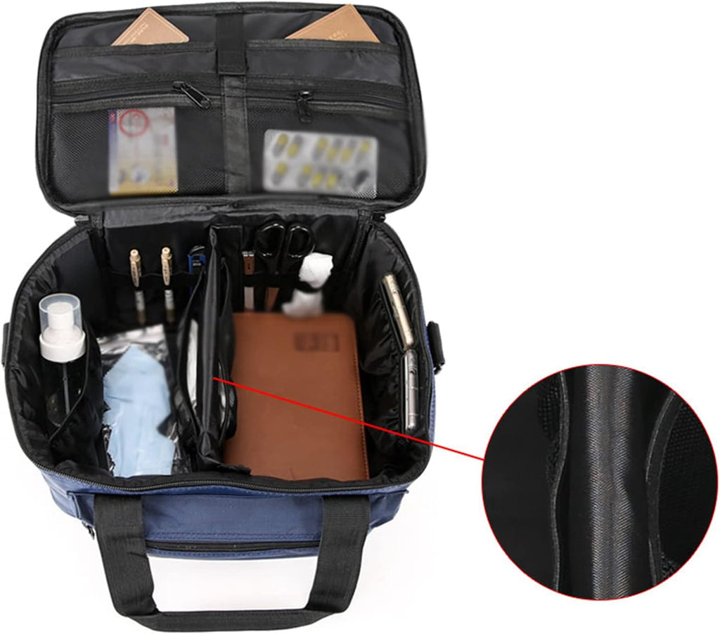 First Aid Bag Empty,Travel Emergency Pouch Lightweight Medicine Storage Multifunctional Layered for Home Office Car Outdoors Boat Camping Hiking(Red)