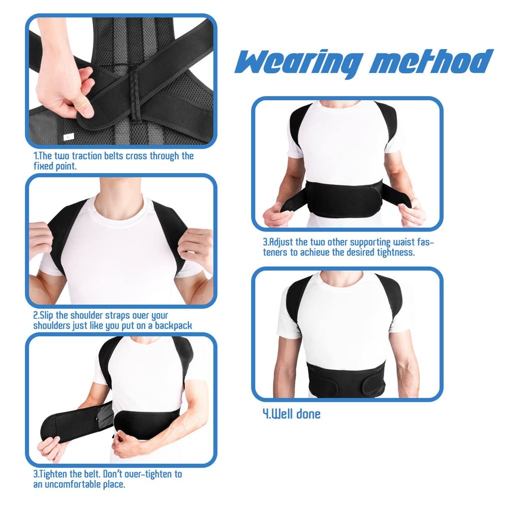 Adjustable Posture Corrector Back Support Shoulder Brace Correction Spine Postural Fixer Tape