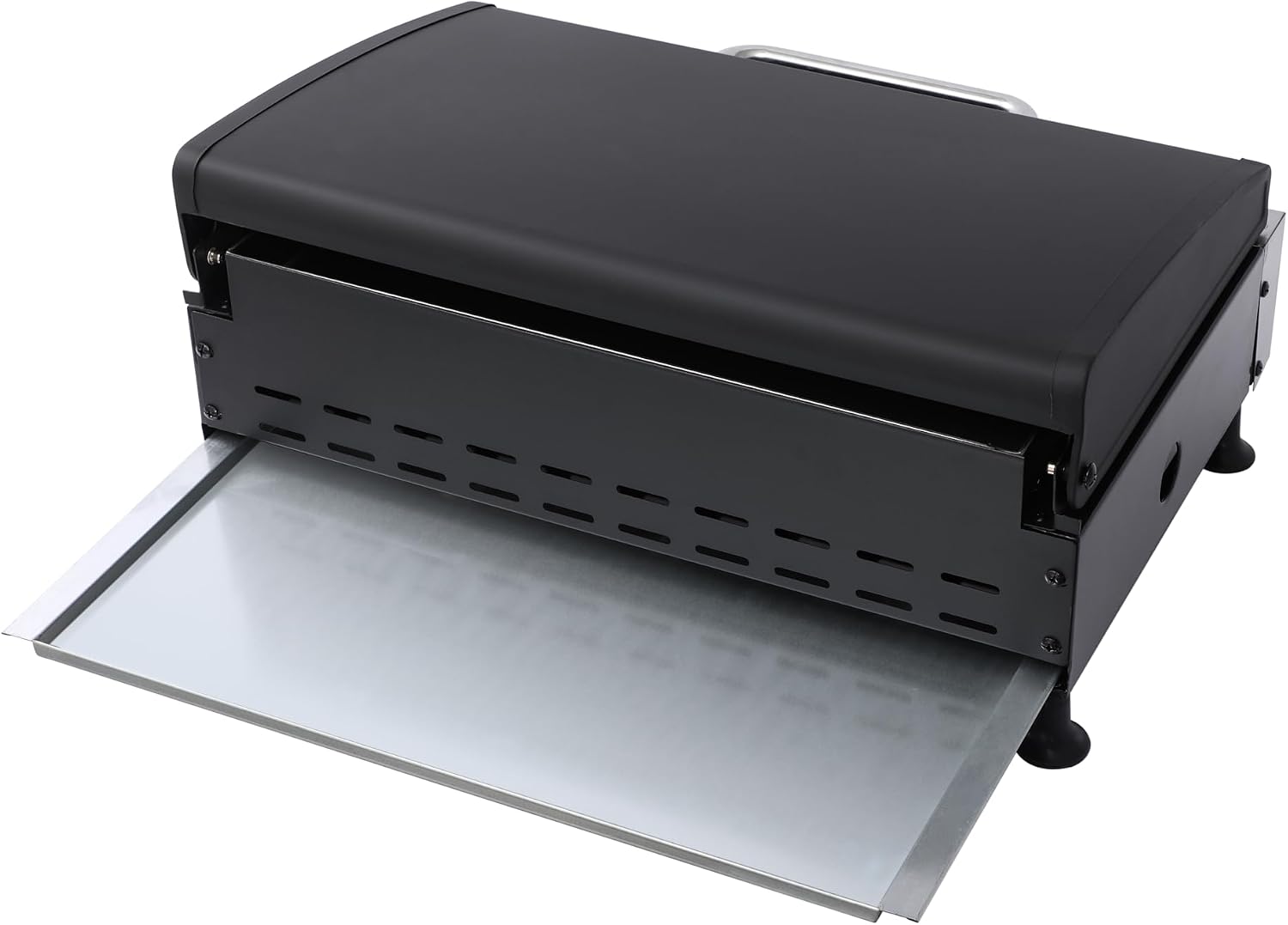 3-Burner Flat Top Grill, 28650 BTU Portable Propane Gas Griddle with Cast Iron Grill Net and Stainless Steel Baking Tray, Tabletop Gas Griddle for Camping, Tailgating, Outdoor BBQ