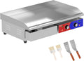 29'' * 16'' Commercial Electric Countertop Griddle -110V Flat Top Griddles w/ 122-572°F Adjustable Temperature and Non-Stick, 3000W Stainless Steel Electric Griddle w/ 10mm Thick Cast Iron