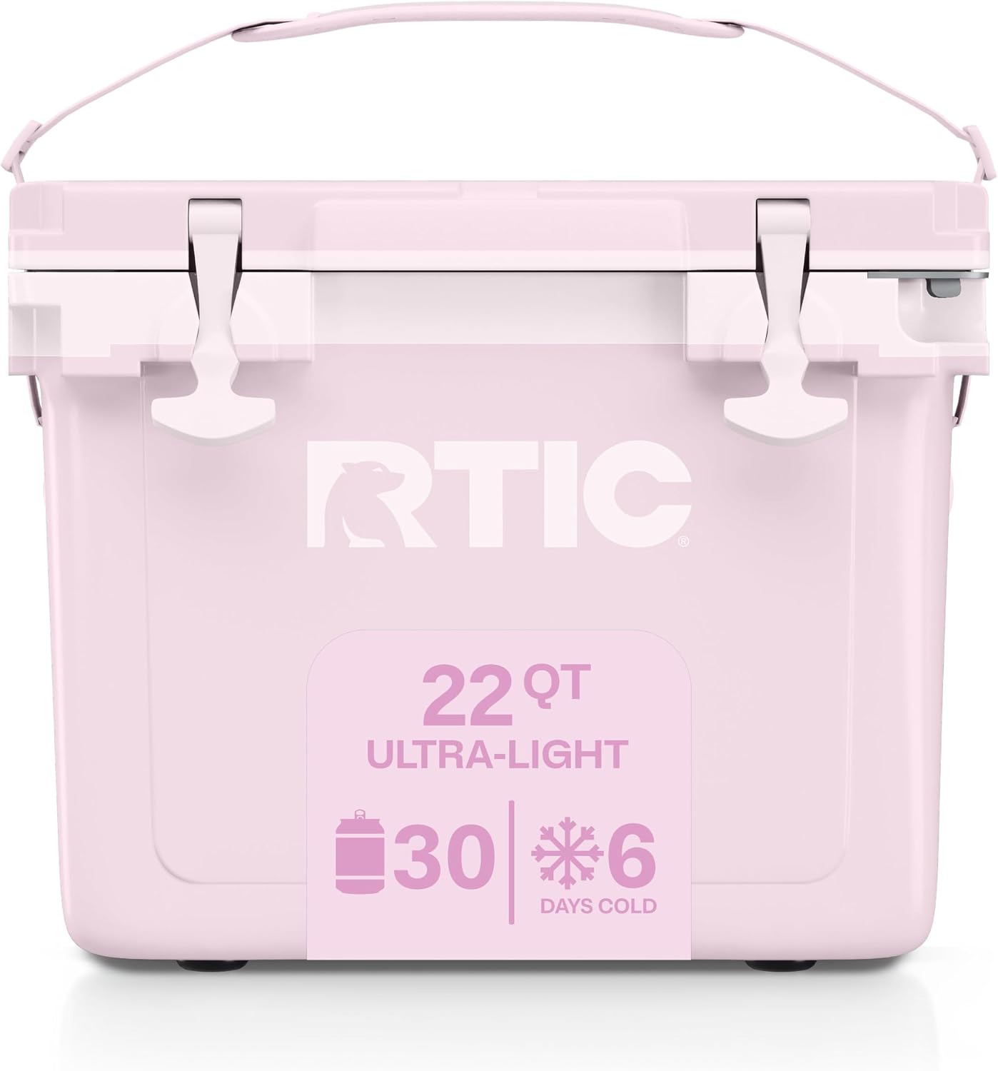 RTIC Ultra-Light Hard Cooler Insulated Portable Ice Chest Box for Drink, Beverage, Beach, Camping, Picnic, Fishing, Boat, Barbecue, 30% Lighter Than Rotomolded Coolers