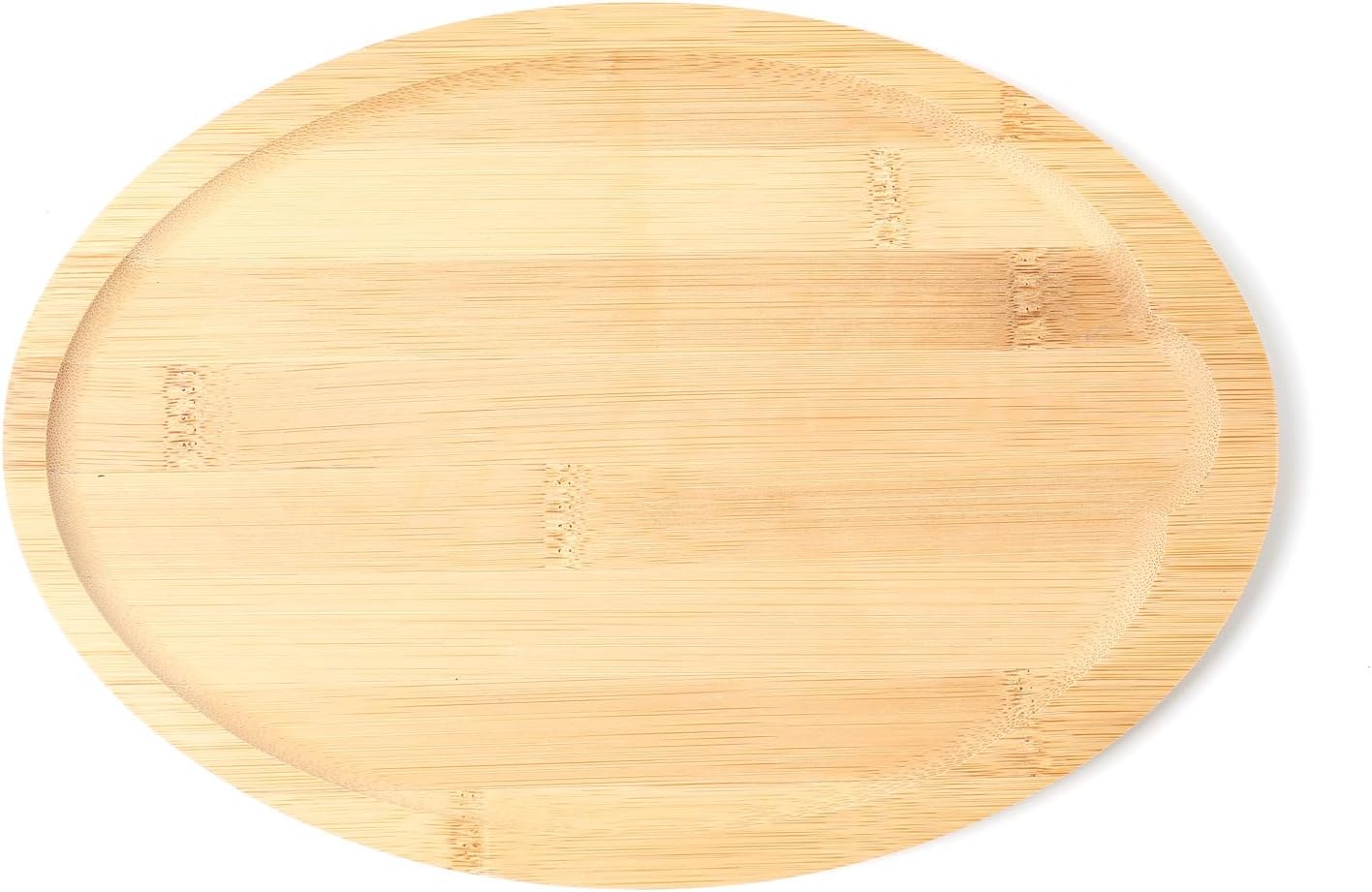 HAWOK Cast Iron Fajita Plate, 15.35''Lx7.09''W, with Bamboo Tray and Handle Holder, Pre-seasoned, Set of 12