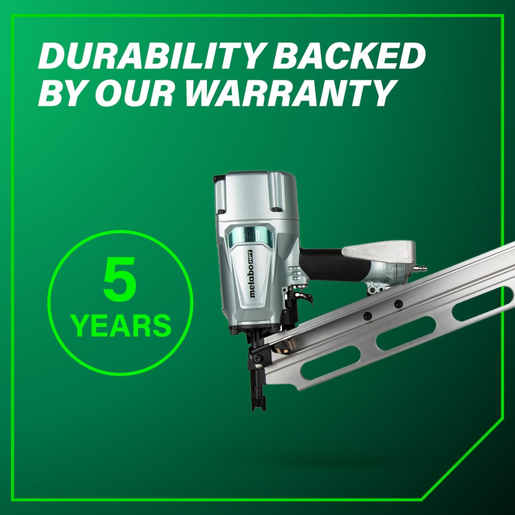 Metabo HPT Framing Nailer | High Grade Aluminum Magazine | Pneumatic | Framing Nails 2-Inch to 3-1/4-Inch | Rafter Hook | NR83A5(S1)