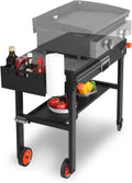 EUTRKei Grill Table for Blackstone Griddle, Portable Griddle Table with Caddy - Fit 17' or 22' Other Tabletop Grill, Foldable Ninja Grill Stand& Blackstone Griddle Stand for Outdoor Tailgating-Camping