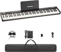 Home Digital Pianos, 88-Key Full-Size Semi-Weighted Electronic Keyboard Piano with Headphones, Sustain Pedal, Power Adapter & Carry Case for Beginners and Adults