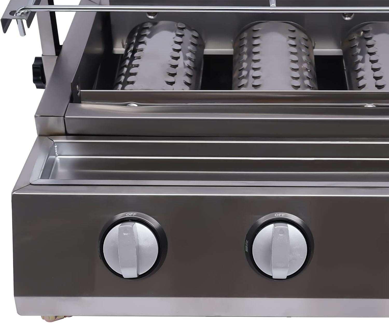 8 Burners Tabletop Gas Grill, Commercial Tabletop Gas Grill Stainless Steel Patio Garden Barbecue Grill Portable Professional Barbecues Griddle with Height Adjustable for Outdoor Party Backyard BBQ