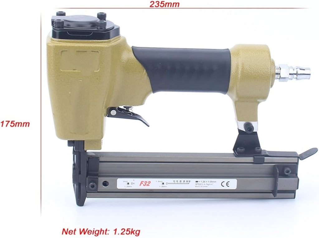 AALLYN Pneumatic Decorative Stapler F32 Pneumatic Brad Nailer Gun Air Stapler Tools
