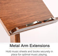 Wood Sheet Music Holder with Guitar Display Stand - Professional Orchestral/Violin Instrument Book Rack, Height Adjustable 45'-53'