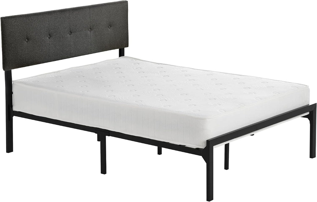 YITAHOME Upholstered Platform Bed with Adjustable Headboard, Full Size Bed Frame with Steel Slat/No Box Spring Needed/Mattress Foundation