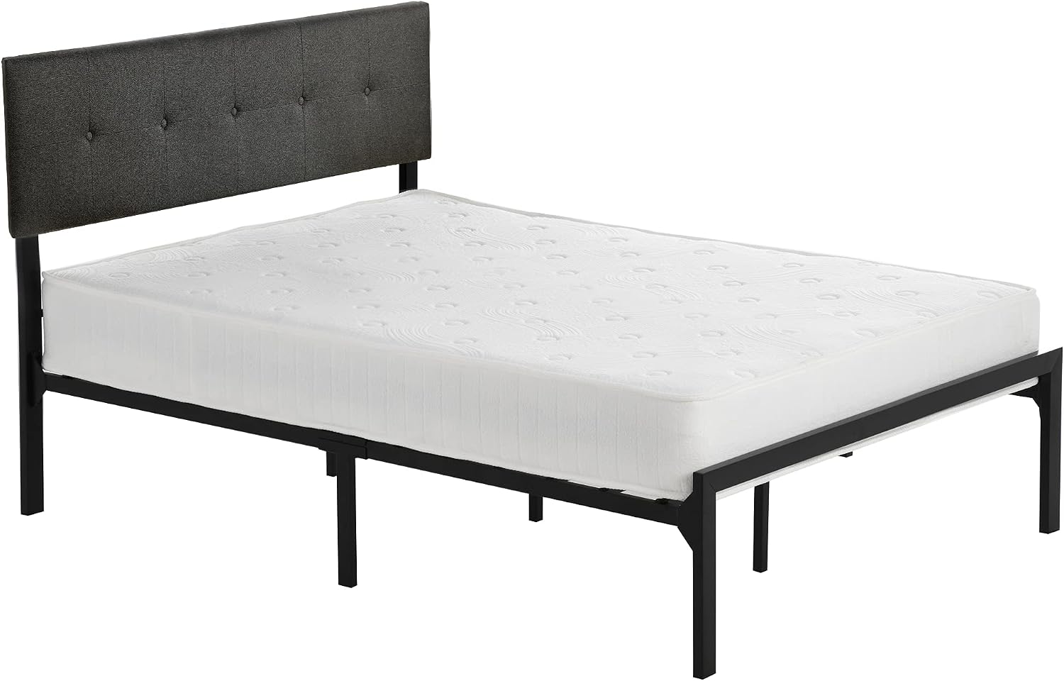 YITAHOME Upholstered Platform Bed with Adjustable Headboard, Full Size Bed Frame with Steel Slat/No Box Spring Needed/Mattress Foundation