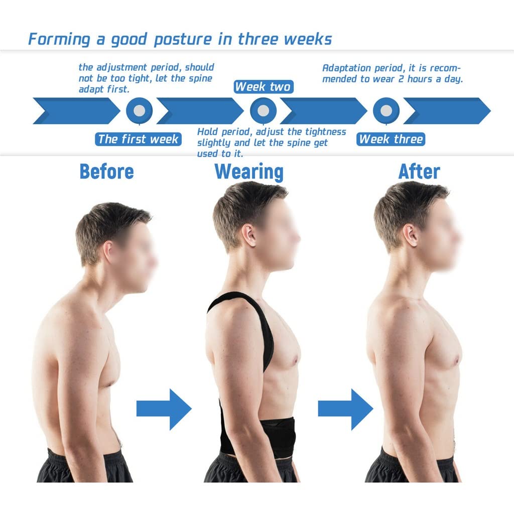 Adjustable Corrector Back Support Shoulder Back Brace Spine Postural Fixer Tape