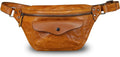 Genuine Leather Fanny Pack for Women and Men Vintage Real Leather Sling Bag Crossbody Bag Fashion Waist Bag Chest Purse