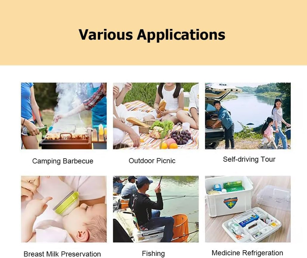 6/14/23 Qt Insulated Portable Cooler, Ice Chest Box Hard Shell Lunchbox Cooler with 48 H Ice Retention for BBQ Camping Pincnic