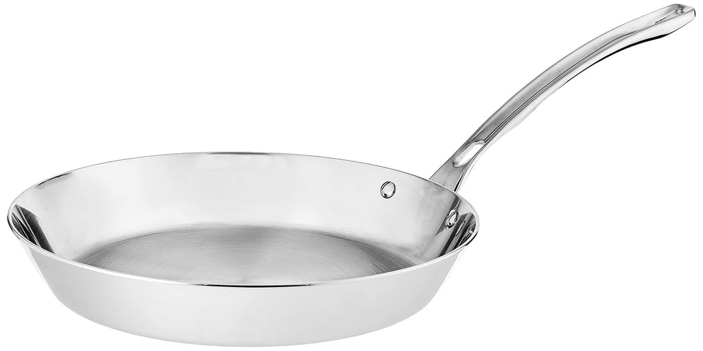Viking Contemporary 3-Ply Frying Pan, 12 Inch Stainless Steel Kitchen Cookware, Silver