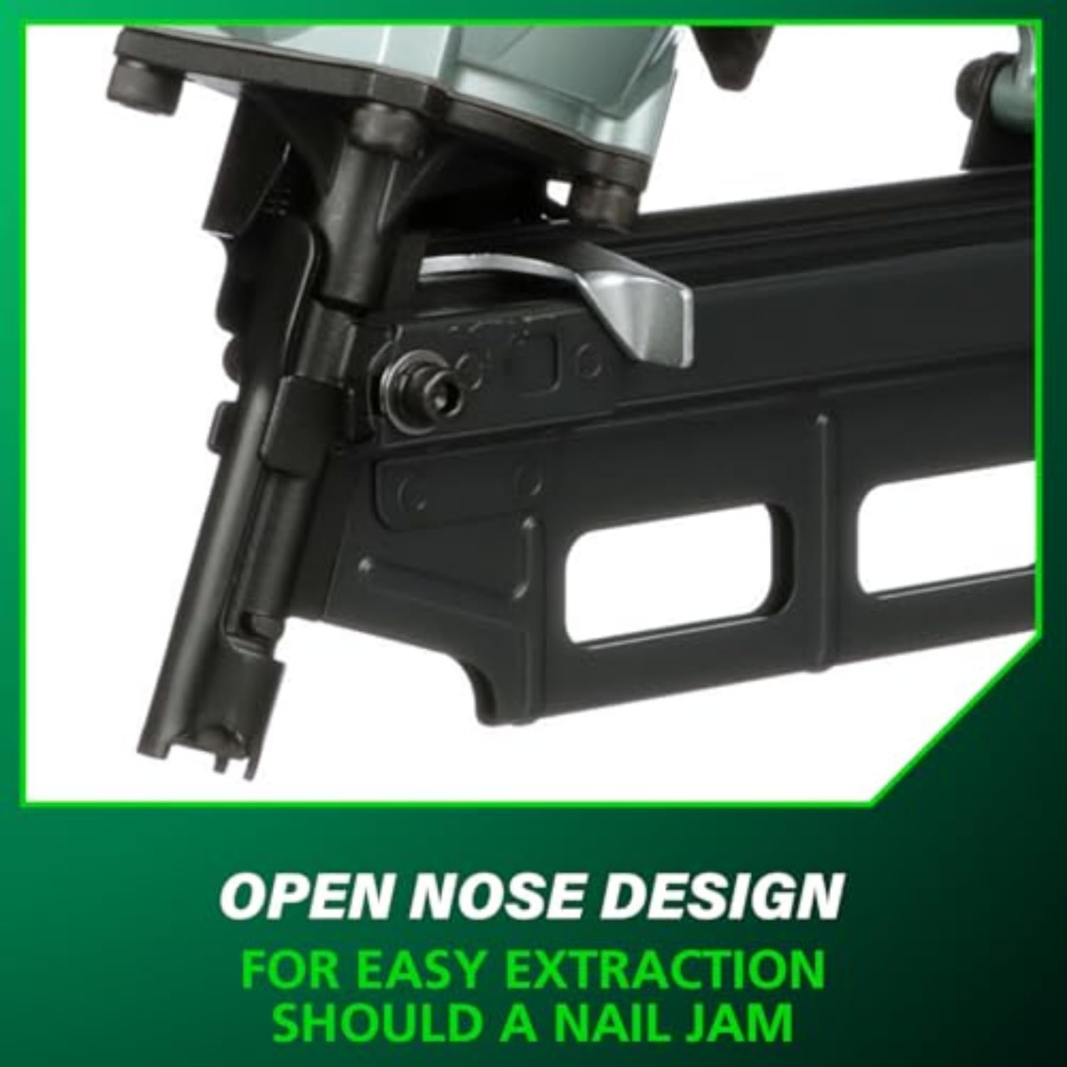 Metabo HPT Framing Nailer, Pro-Preferred Pneumatic Power Nailer & Framing Tool For Flooring, Roof Decking & More, Rapid Response Cylinder Valve, 21° 2' to 3-1/4' Plastic Collated Nails, NR83A5(S)