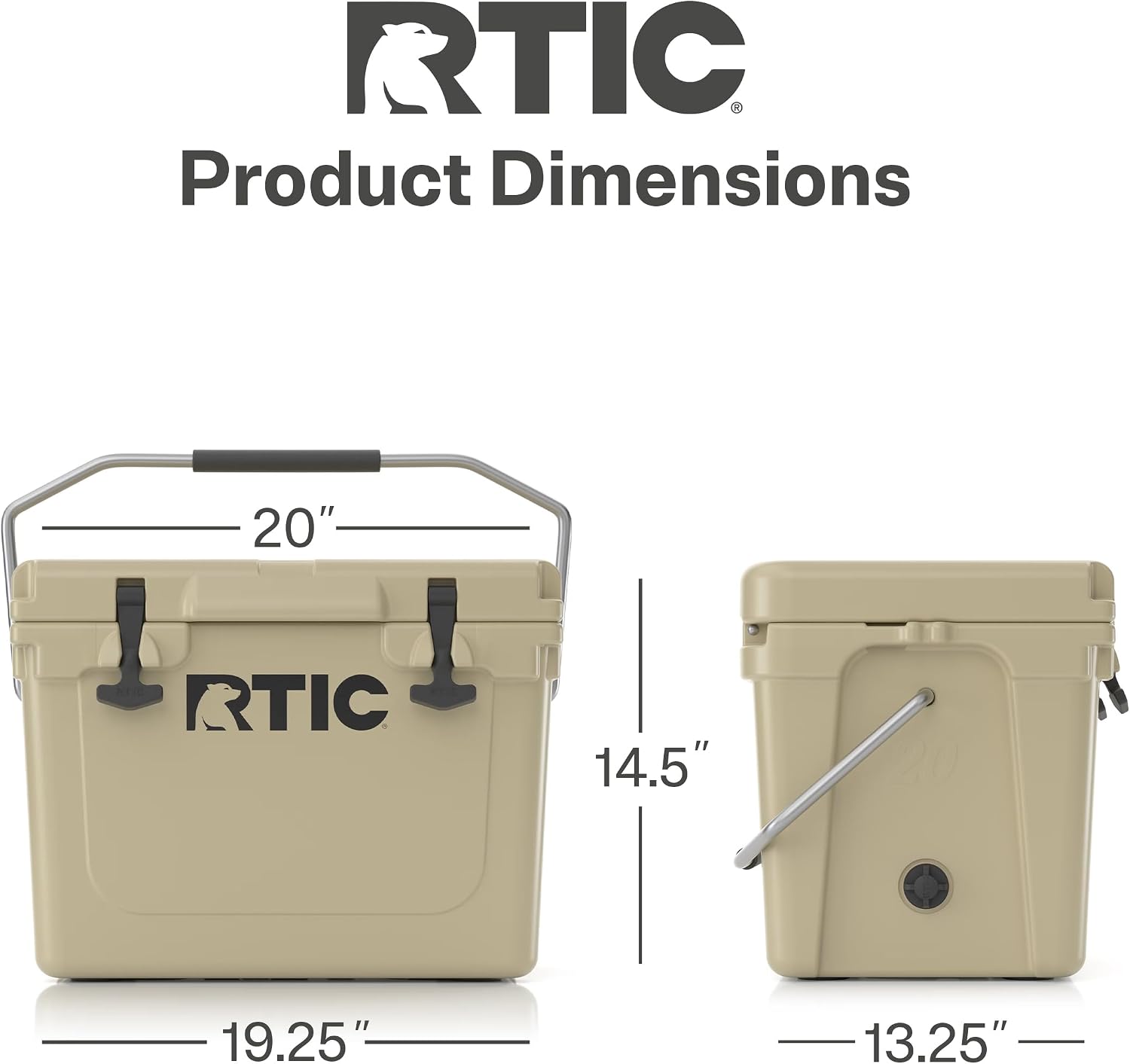 RTIC Ultra-Tough Cooler, Hard Insulated Ice Chest Box for Beach, Drink, Beverage, Camping, Picnic, Fishing, Boat, Barbecue