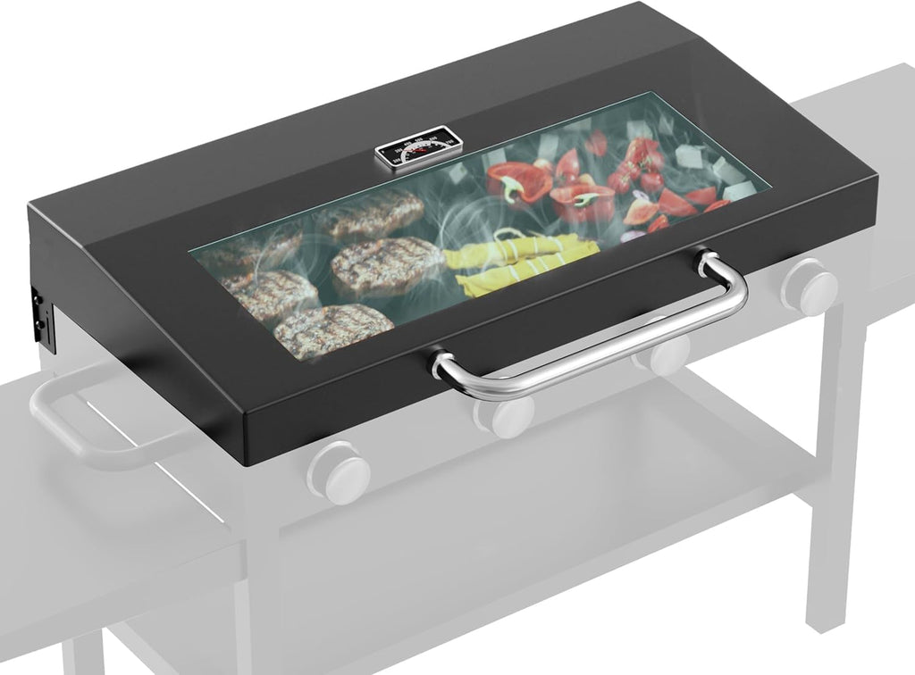 BBQ Future Upgrade Hinged Lid for Blackstone 36 inch Griddle, Clear View Grill Hard Cover for Blackstone 36' Griddle Omnivore 1554 1863 1825 1818 2177 Original Flat Top Griddle Hood