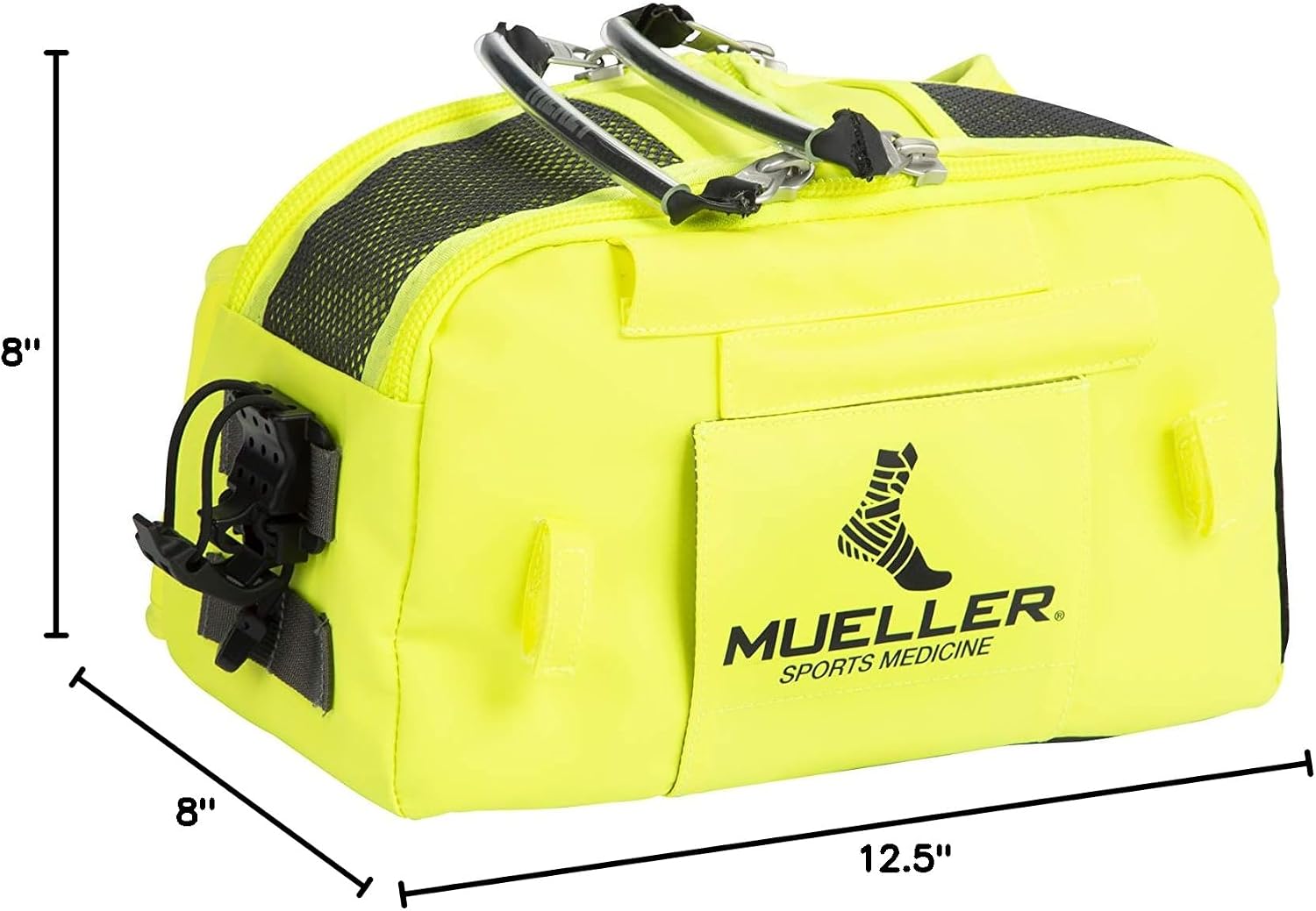 MUELLER Sports Medicine Medi Kit ATSS Bag Only for Men and Women, Athletic Training Kit, Medical Supply Bag for Sports Teams, Over the Shoulder Medical Briefcase, Waterproof, High Viz Yellow, One Size