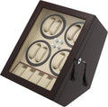 Automatic Watch Winder Display Case - 8 Winders + 5 Pillows, 4 Rotation Mode Luxury Watch Storage Box with Interior Light and Silent Motor for Man/Woman's Watches