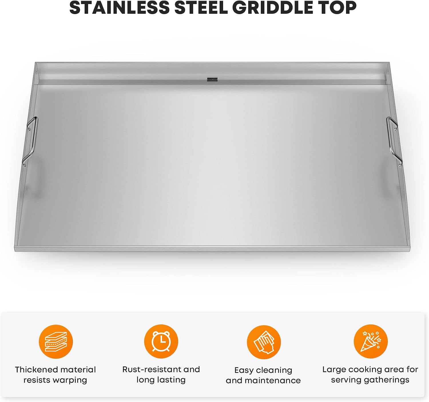 Stanbroil 36 Inch Flat Top Griddle, Stainless Steel Griddle Replacement Top for Blackstone 36' 4 Burner Gas Grill Cooking Station, Griddle Top Replacement with Rear Grease System