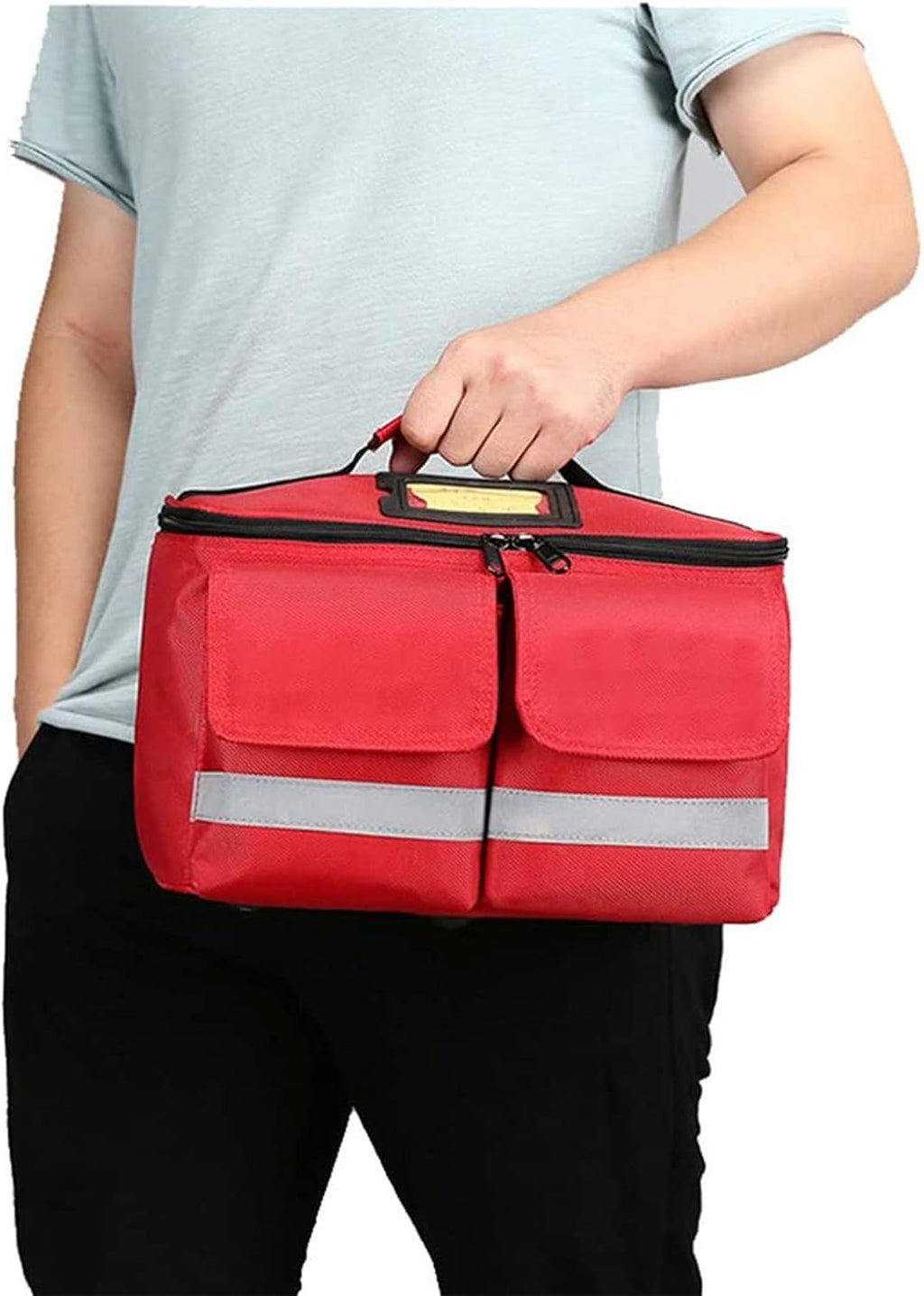 Portable First Aid Bag,High Capacity Family Medicine Kit, Waterproof Travel First Aid Kit,with Detachable Shoulder Strap, for Camping, Home Hiking (Color : Blue)