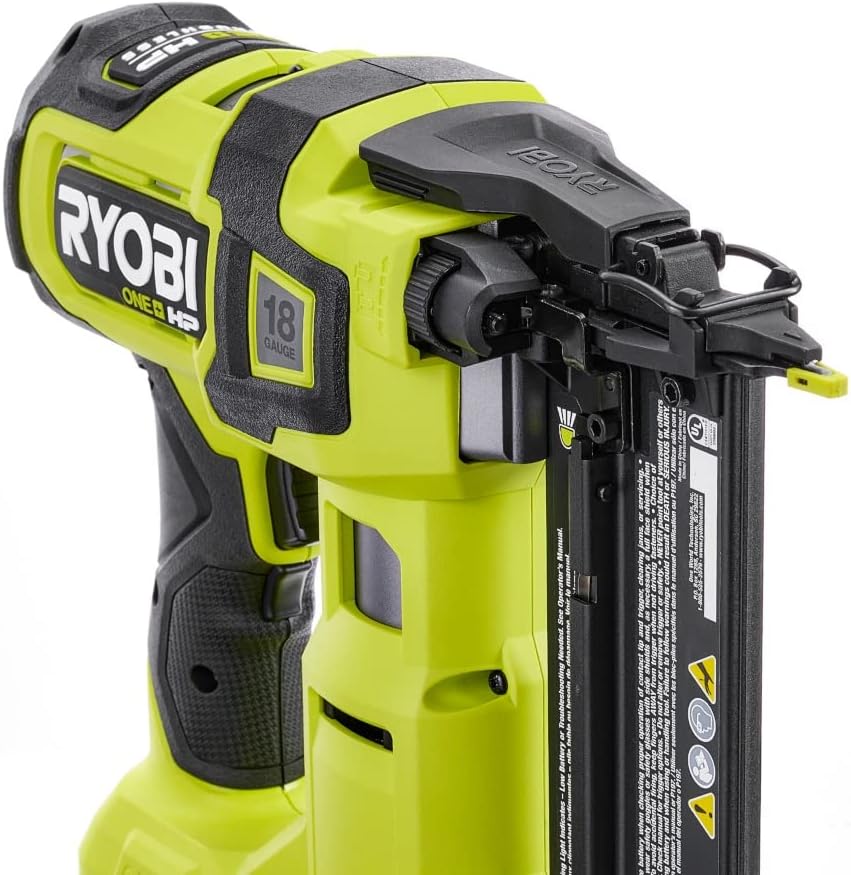 RYOBI ONE+ HP 18V 18-Gauge Brushless Cordless AirStrike Brad Nailer P322 (Tool Only) (Renewed)