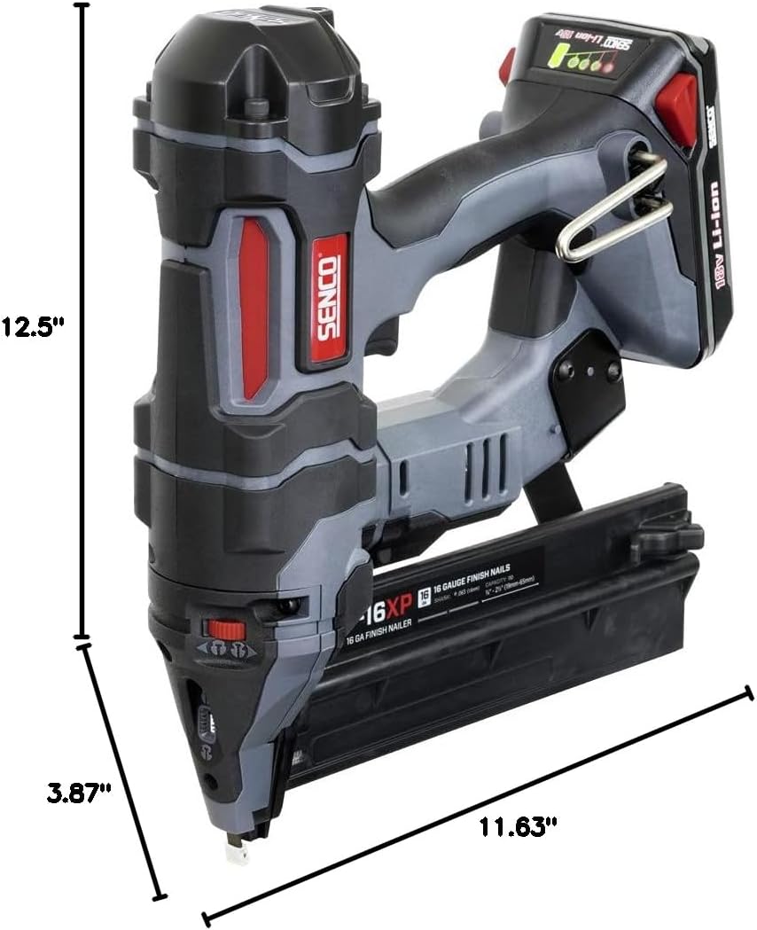 SENCO 10N0001N Fusion F-16XP 18V Lithium-Ion 2-1/2 in. Cordless 16 ga. Straight Finish Nailer (1.5 Ah)