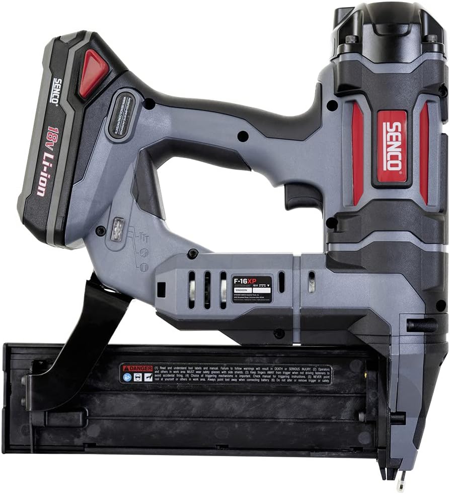 SENCO 10N0001N Fusion F-16XP 18V Lithium-Ion 2-1/2 in. Cordless 16 ga. Straight Finish Nailer (1.5 Ah)