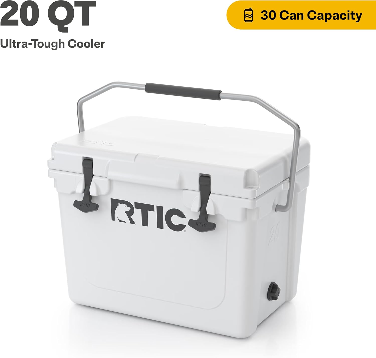 RTIC Ultra-Tough Cooler, Hard Insulated Ice Chest Box for Beach, Drink, Beverage, Camping, Picnic, Fishing, Boat, Barbecue