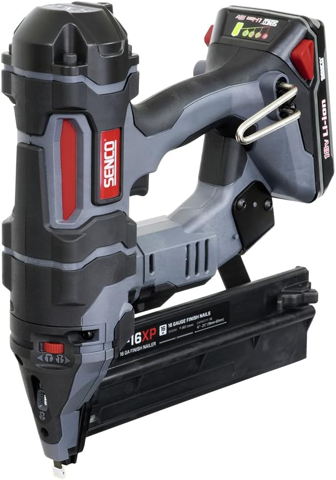 SENCO 10N0001N Fusion F-16XP 18V Lithium-Ion 2-1/2 in. Cordless 16 ga. Straight Finish Nailer (1.5 Ah)