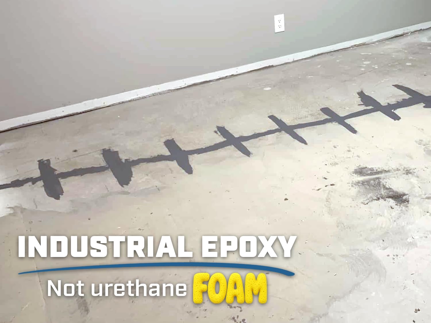 15pk Concrete Crack Repair Kit with Epoxy Dispenser | DIY Foundation Crack Repair | Basements, Garages, & Pools | Carbon Fiber & Kevlar Reinforcement