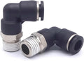 100 PCS 1/4' BSPT Male X 1/4' Tube OD Elbow Pneumatic Push To Air Fitting