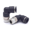 100 PCS 1/4' BSPT Male X 1/4' Tube OD Elbow Pneumatic Push to Air Fitting