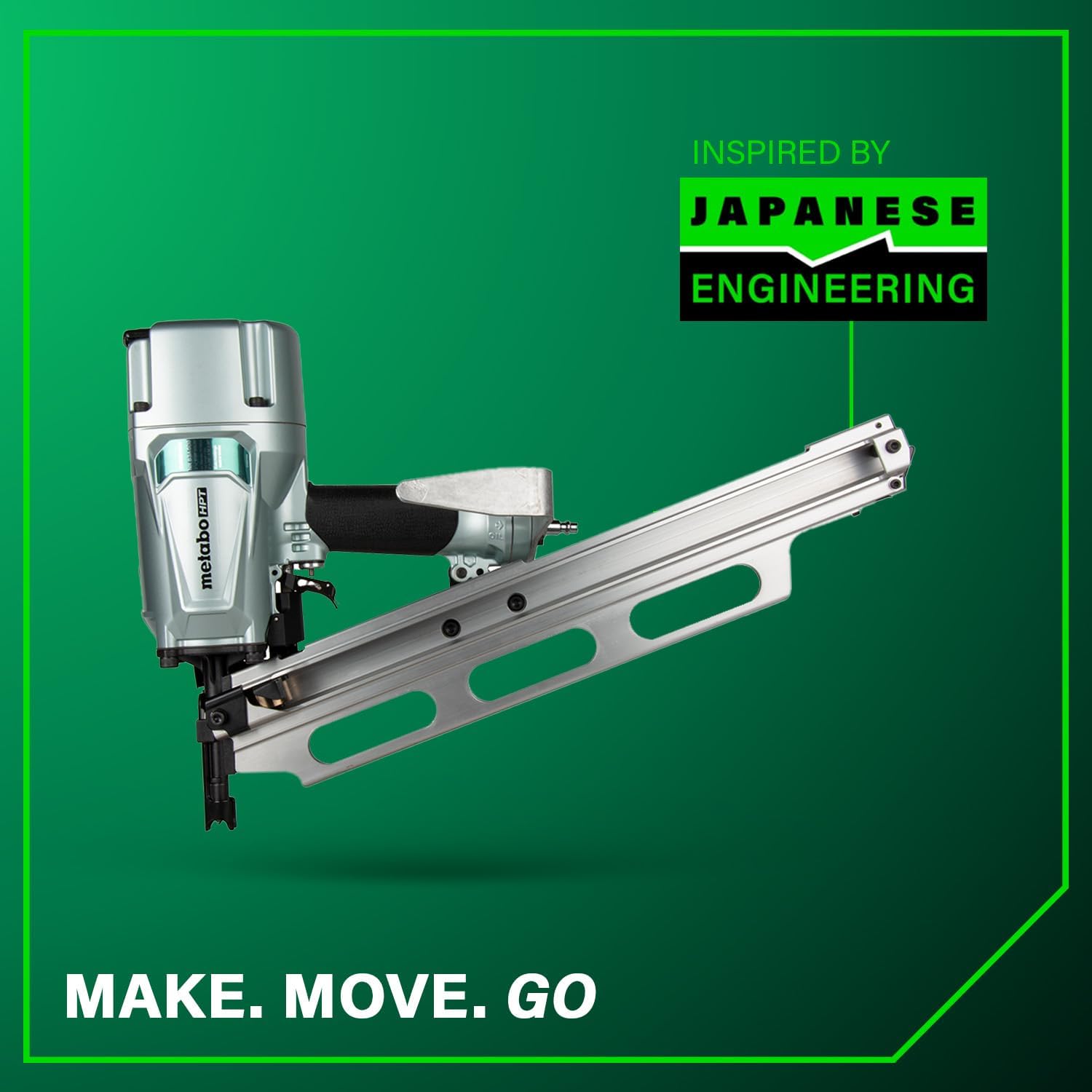 Metabo HPT Framing Nailer | High Grade Aluminum Magazine | Pneumatic | Framing Nails 2-Inch to 3-1/4-Inch | Rafter Hook | NR83A5(S1)