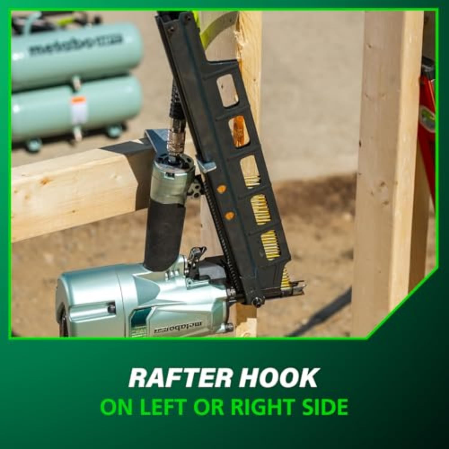 Metabo HPT Framing Nailer, Pro-Preferred Pneumatic Power Nailer & Framing Tool For Flooring, Roof Decking & More, Rapid Response Cylinder Valve, 21° 2' to 3-1/4' Plastic Collated Nails, NR83A5(S)
