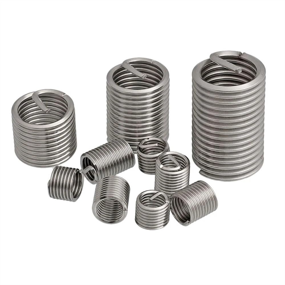50Pcs Stainless Steel Wire Thread Inserts M6-M18 | Screw Bushing for Thread Repair | Durable 304 Stainless Steel(M16x1.5x2D)