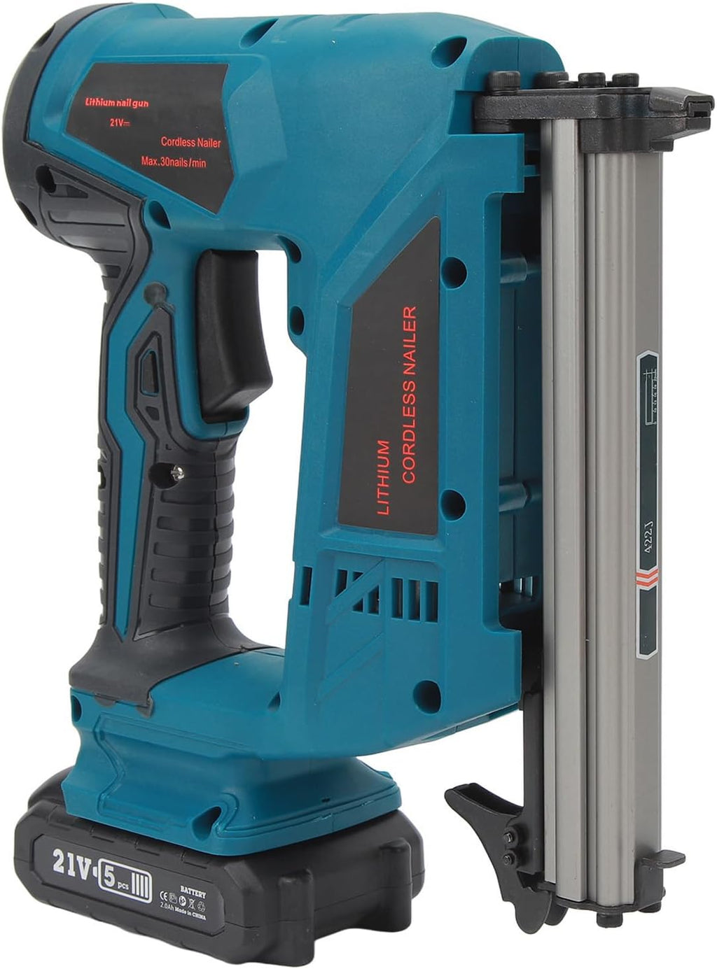 Asixxsix Electric Brad Nailer, Electric Nail Gun/Staple Gun, 100 Nail Capacity, Nail Gun for Trim, Picture Frames, Crafts, Fencing, Carpentry and Woodworking Projects (US Plug 100‑220V)